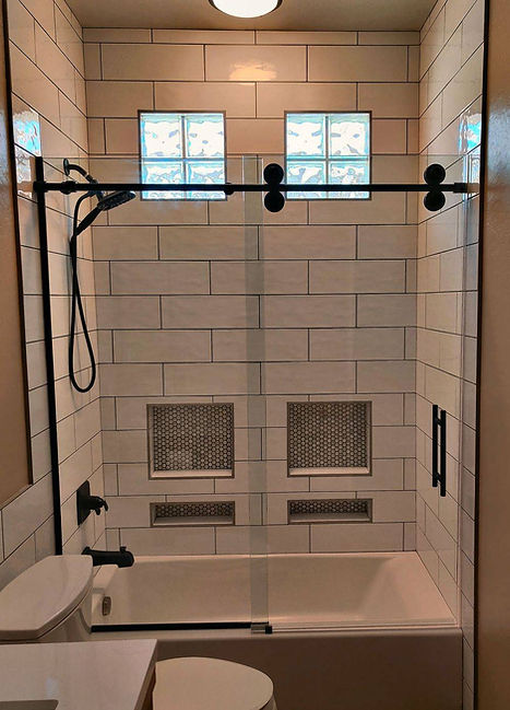 shower glass barn door