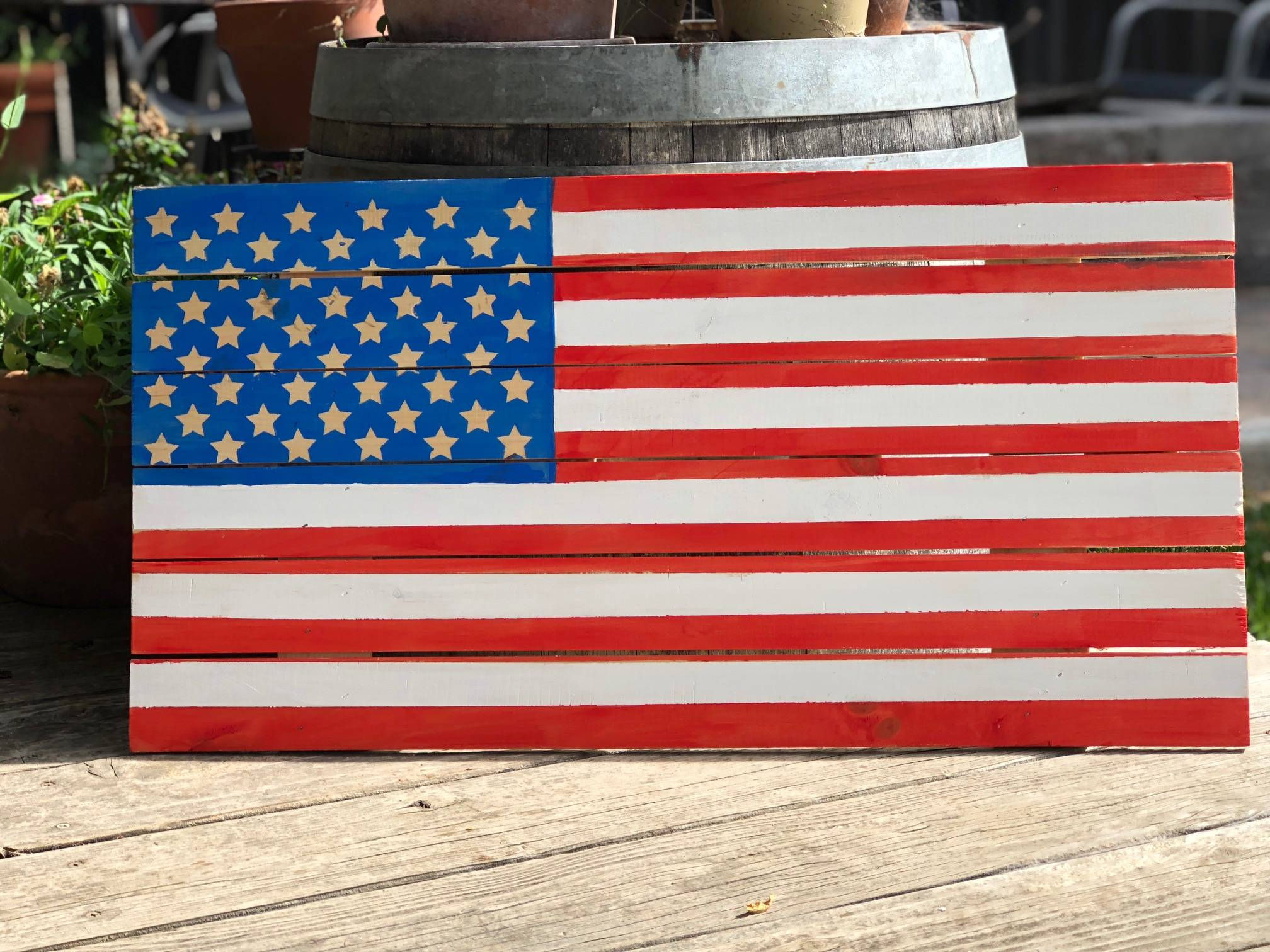 Bless the USA Wood Plaque