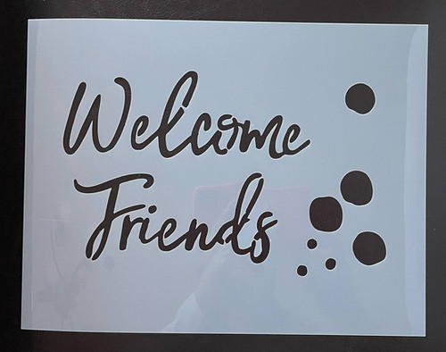 Welcome Friends Stencil | My Vxw Site V47dag