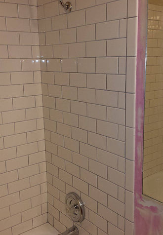 Shower subway tile