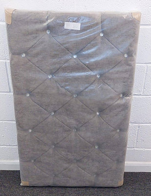 4 FOOT GREY CHENILLE DIAMONTE HEADBOARD