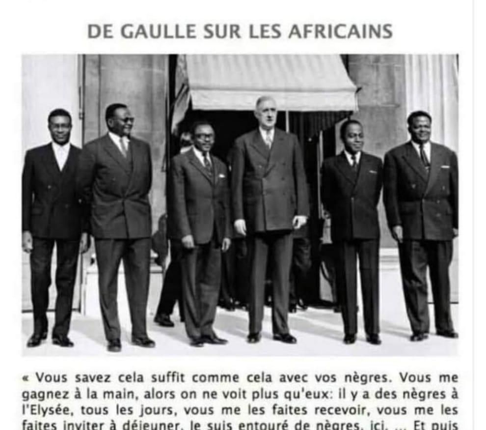 De Gaulle sur les Africains
