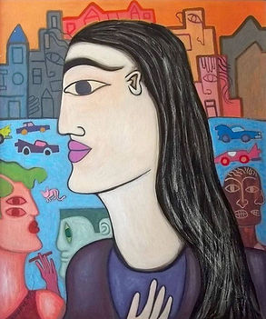 Woman, Navigation, Urban Life, City Life, Wilderness, Survival, Society, Social Commentary