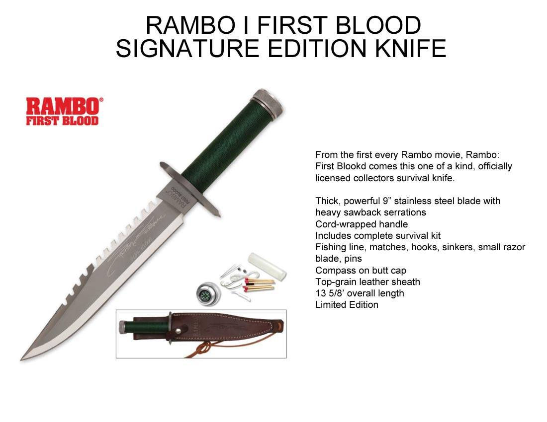 RAMBO I FIRST BLOOD SIGNATURE EDITION KNIFE