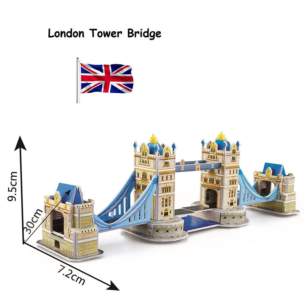 Miniatyrbild: London Tower Bridge 3D-pussel 33 bitar DIY MP-B668-15