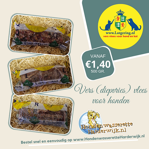 Lotgering vers vlees voor honden Pens, Rund Lam