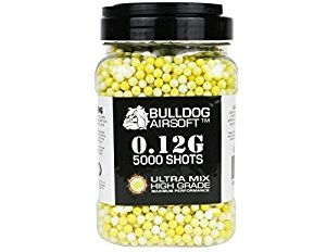 BULLDOG 0.12G 5000 ULTRA MIX WHITE YELLOW AIRSOFT BB PELLETS