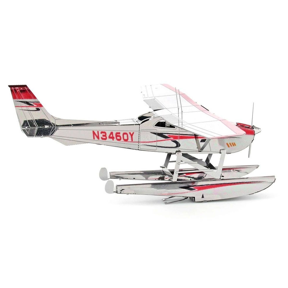 Miniatura: Kit de modelo 3D de metal de acero inoxidable color Cessna 182 de Metal Earth para armar