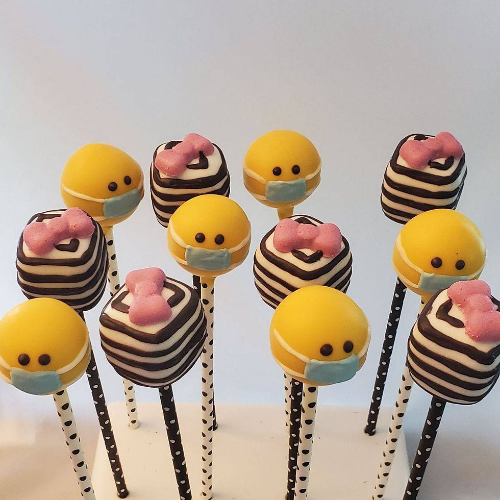 Scrubs cake pop, healthy heart cake pop, graduation cap cake pop