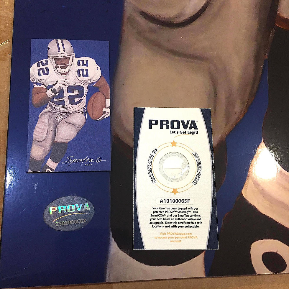 Thumbnail: EMMITT SMITH SIGNED METALLIC 20x30" PRINTS