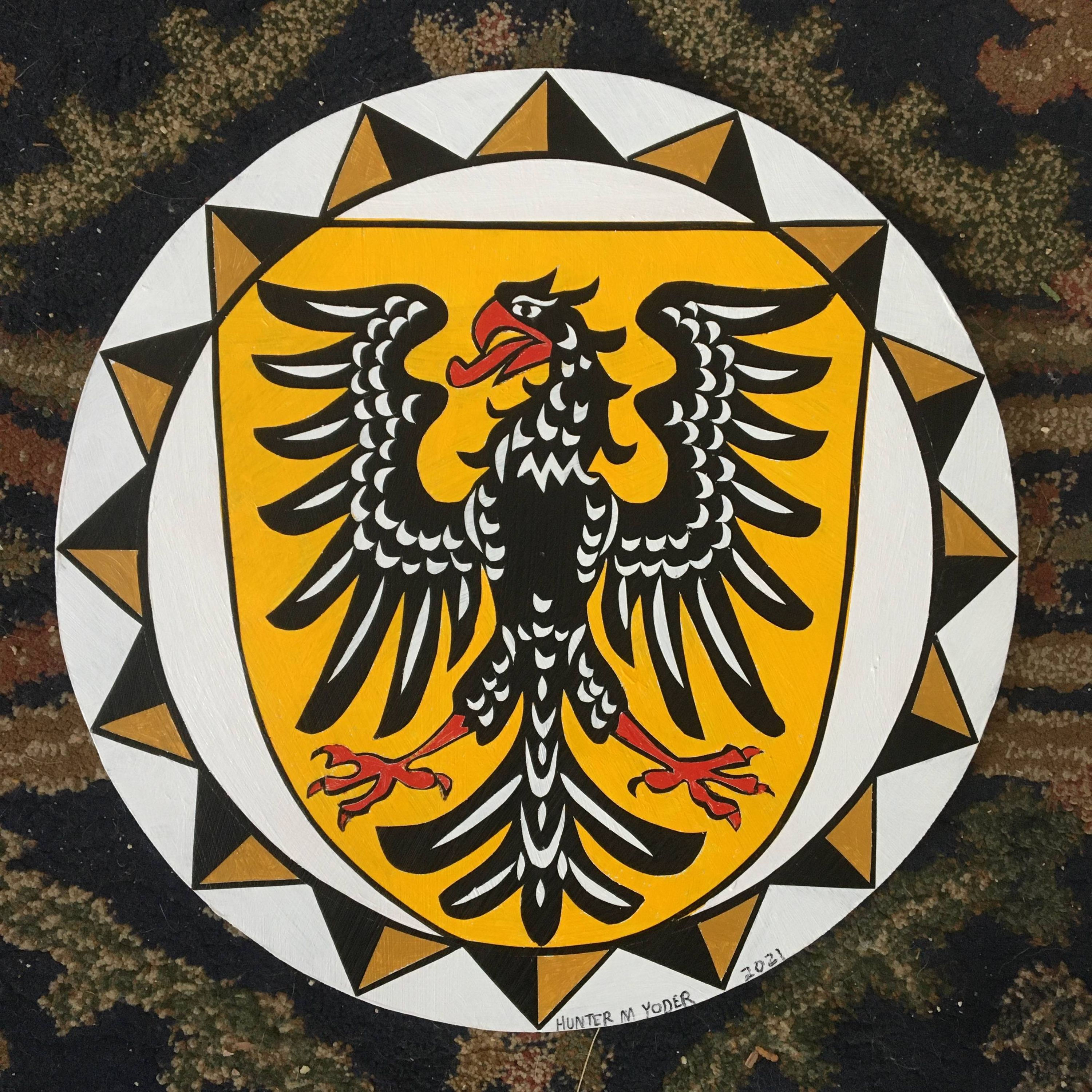 Frankish Eagle Hex Sign, 12" diameter