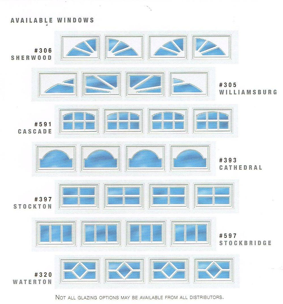 Window Otions Garage door Window Options | The Door Guys
