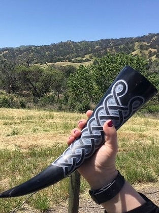 Drinking Horn, Viking Horn, Horn, Viking Age, Norse, Celts, Celtic, Shield Ravens