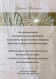Engelkarten - Gabriels Engelsweisheiten von Sigrun Ender