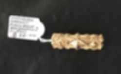 Antique Pinchbeck Bar Brooch with Garnet Inset c1880