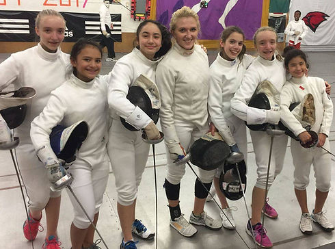 girls ready to fence and have fun