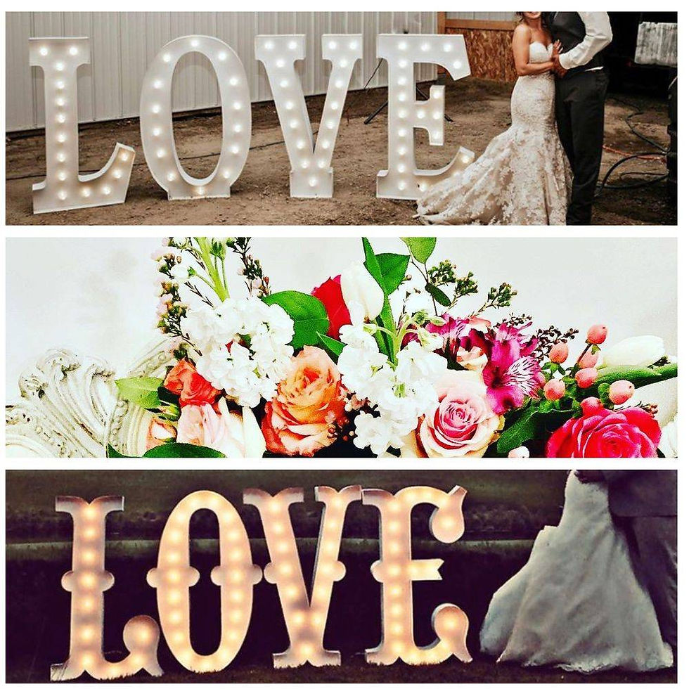 Love Metal letters 48 Inches to rent