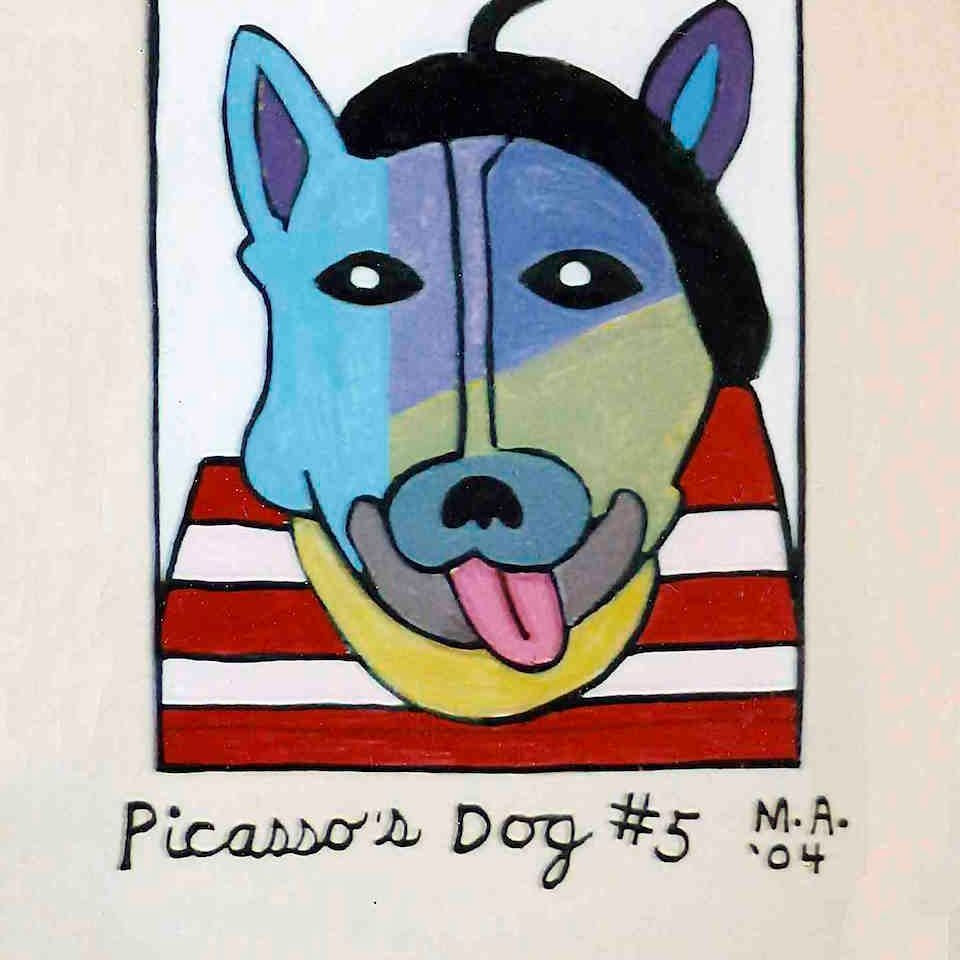 Picasso, Dog, Beret, Art Hound