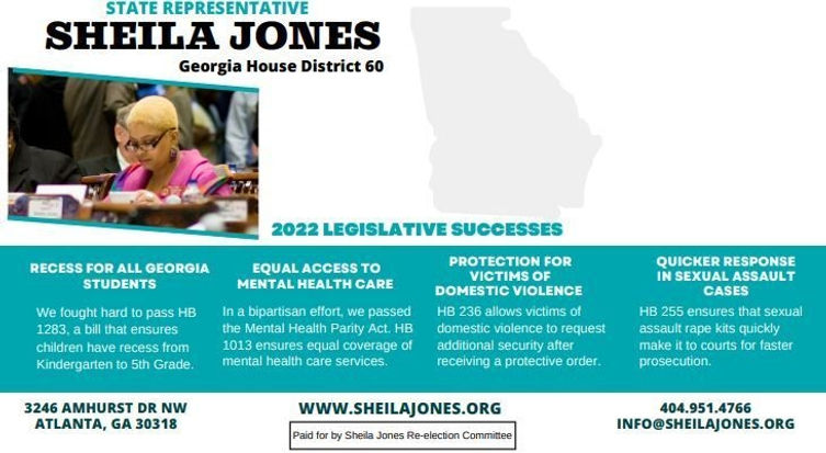 Representative Jones Legislative Success Stories