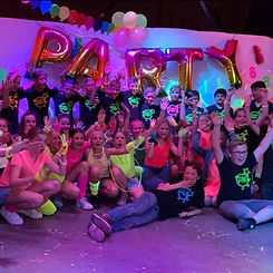 Glow in the dark UV disco party