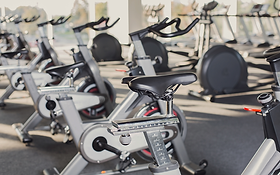 Several Spinning Bikes