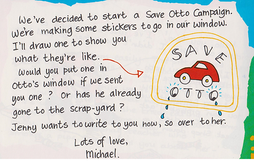 The sort of letter a budding young author might write