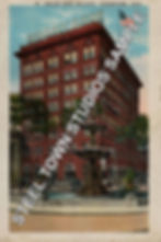 PCR 053 Y-TOWN DOLLAR BANK BLDG AND FOUNTAIN ART POSTCARD