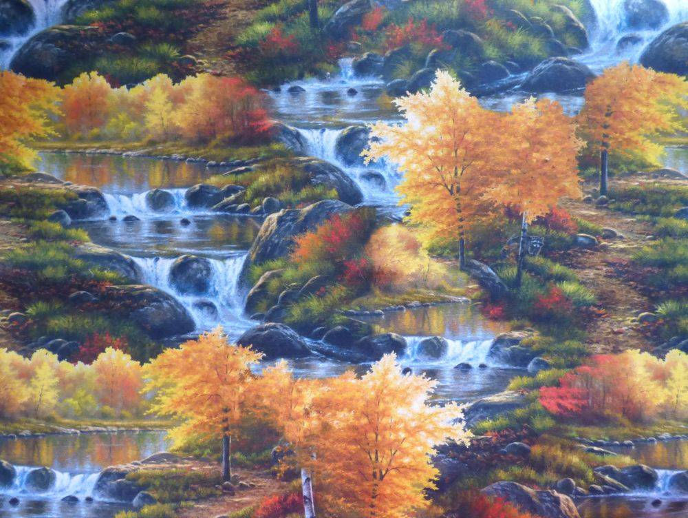 Autumn Nature Walk ~ Waterfall Ridge Fabric # L220