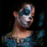 Schmink, face paint, sugar skull