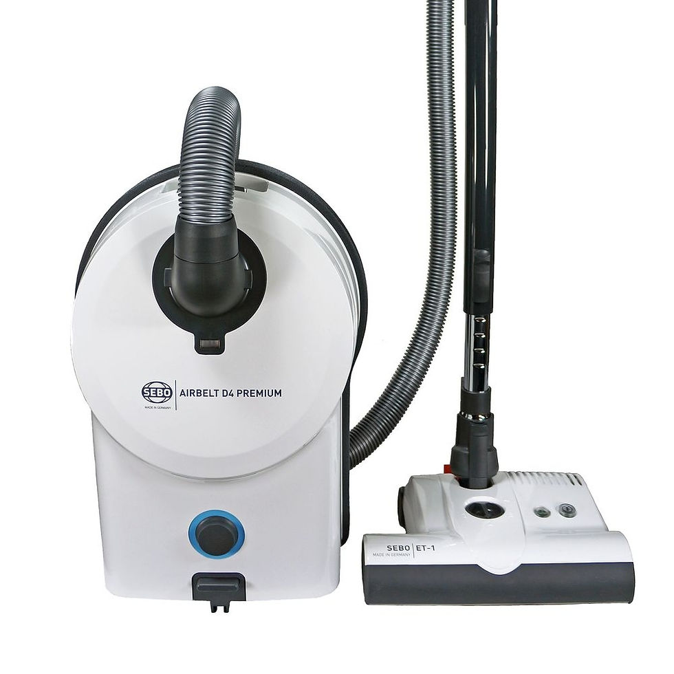 SEBO AIRBELT D4 Premium White Canister Vacuum