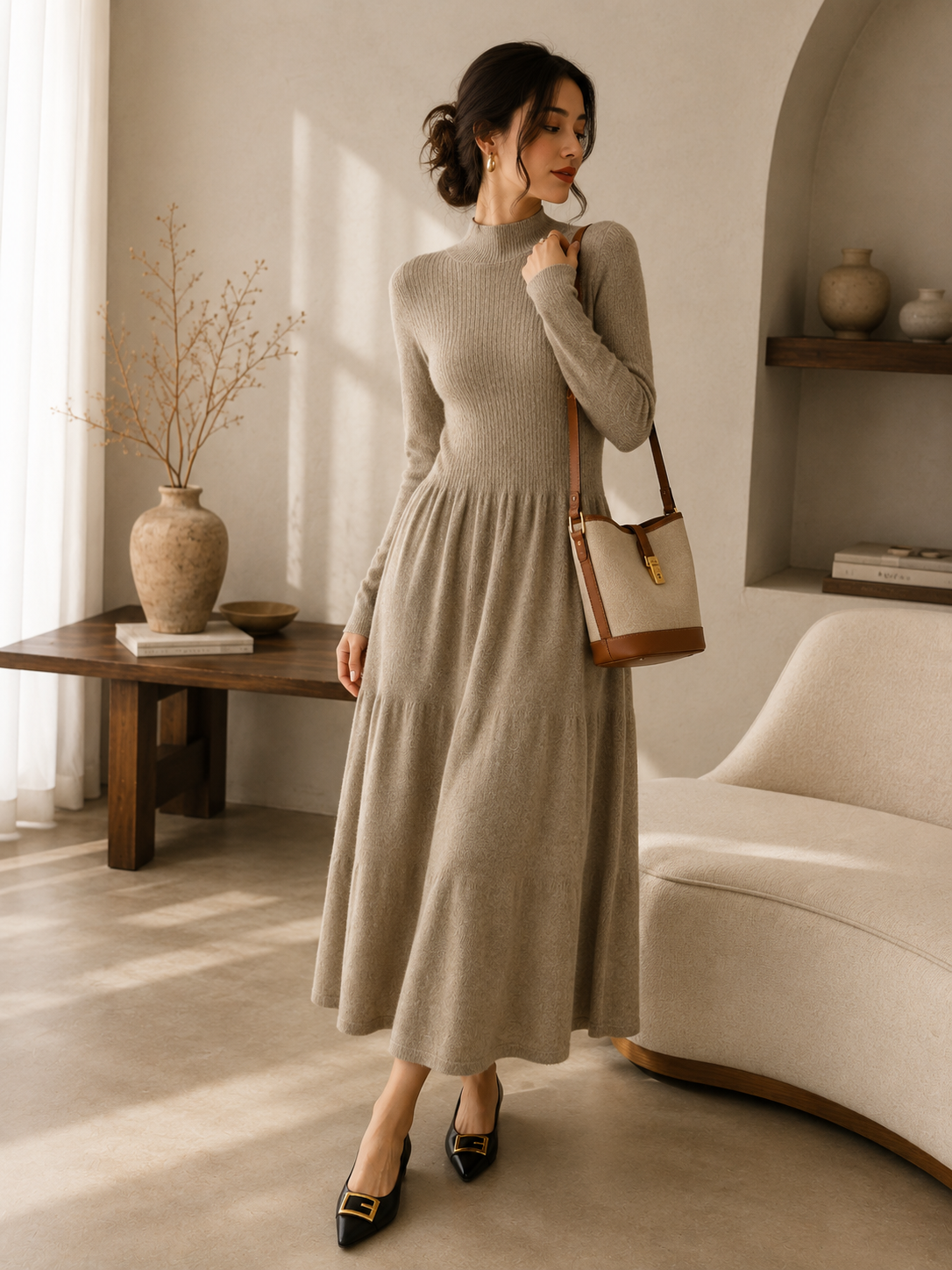 Evelyn Merino Knit Dress