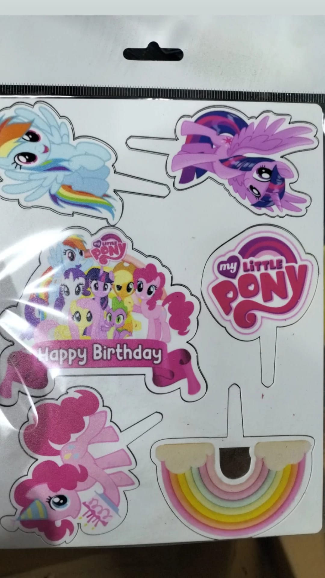 My Little Pony Temalı Pleksi Pasta Süsü