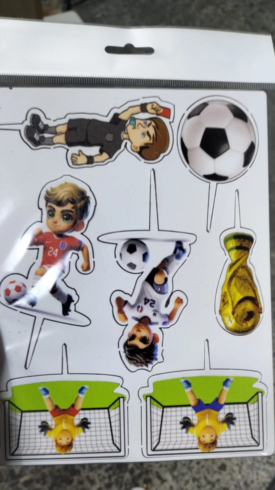 Futbol Temalı Pleksi Pasta Süsü