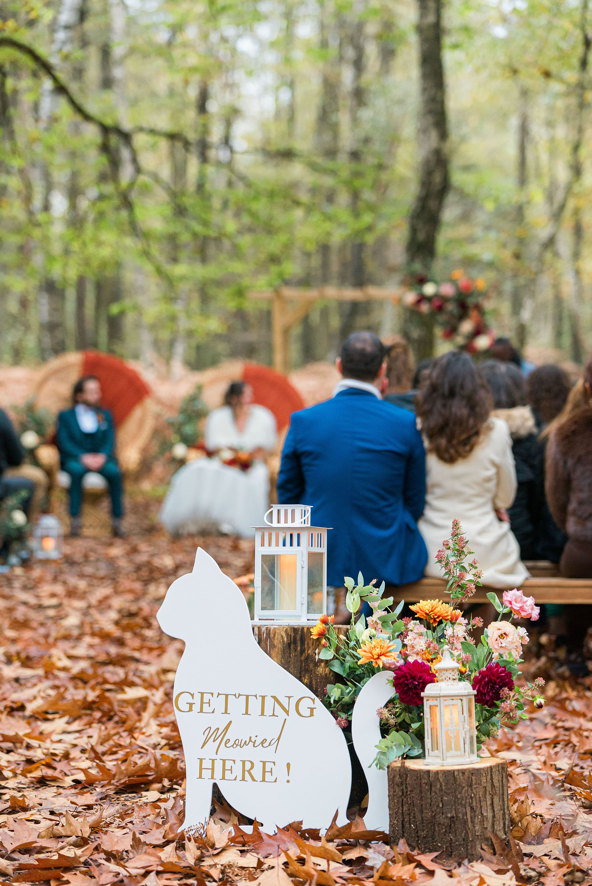 Cérémonie de mariage automnale