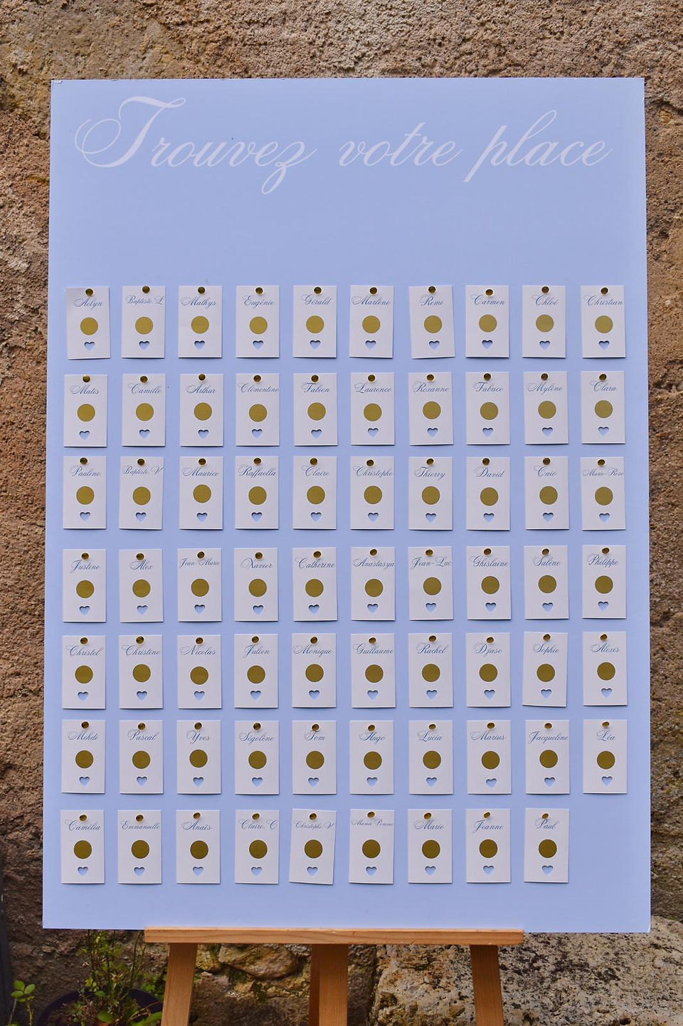 Plan de table à gratter mariage