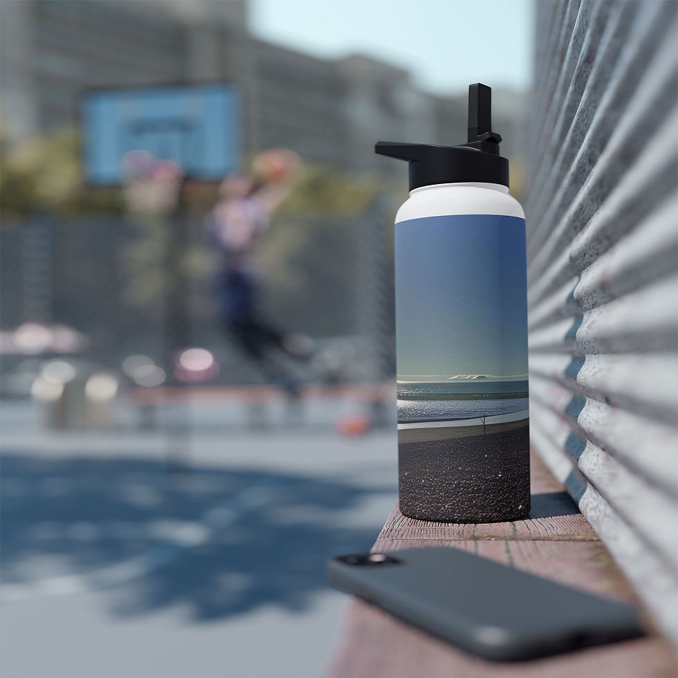 Thumbnail: Coastal Stainless Steel Water Bottle — Hythe Beach