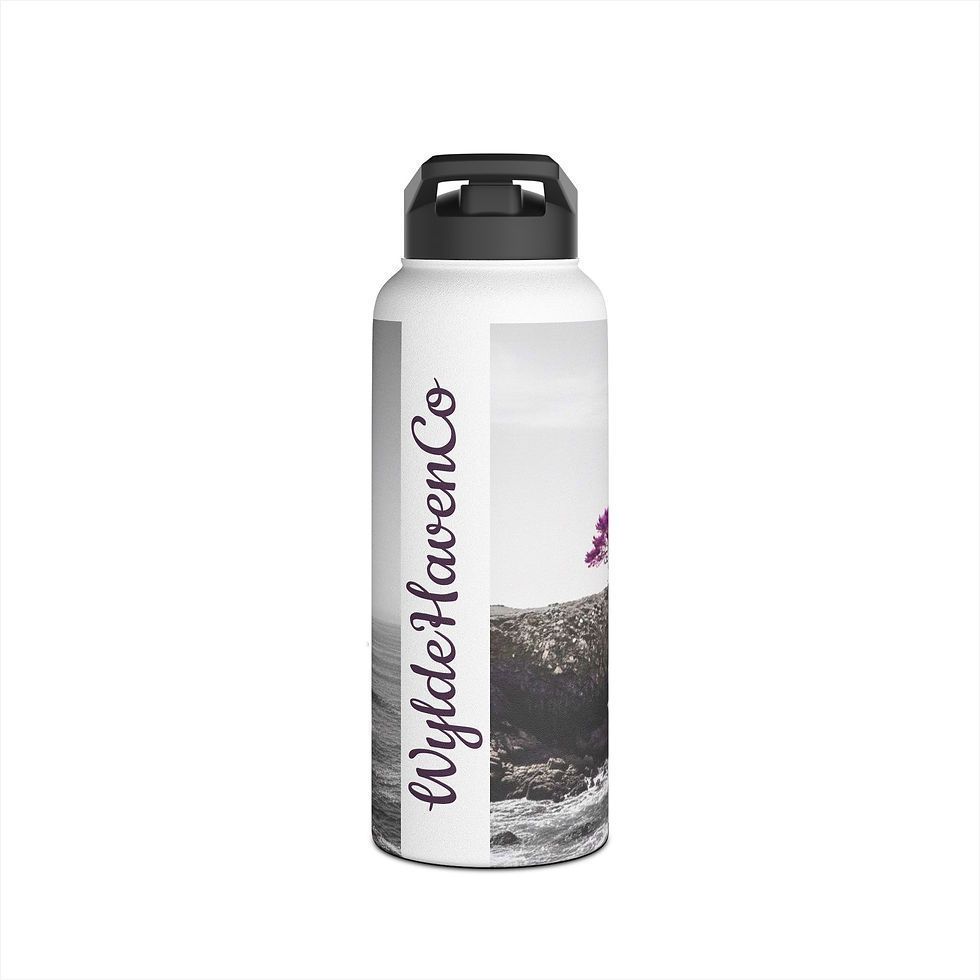 Thumbnail: Coastal Photo Stainless Steel Water Bottle — Solitary Tree