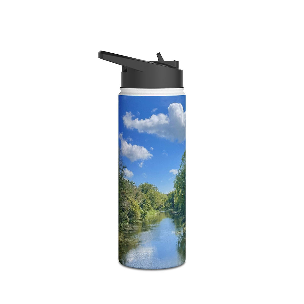 Thumbnail: Nature Scene Stainless Steel Water Bottle — Royal Military Canal Hythe