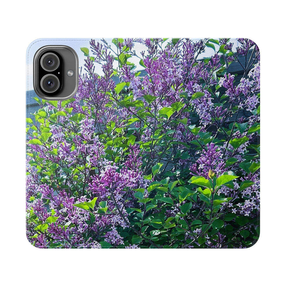 Thumbnail: Lilac Blossom Flip Phone Case — Floral Wallet Flip Case with Card Slots