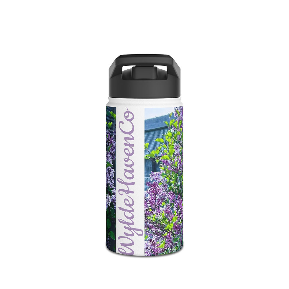 Thumbnail: Lilac Garden Stainless Steel Water Bottle — Botanical Garden Insulated Bottle