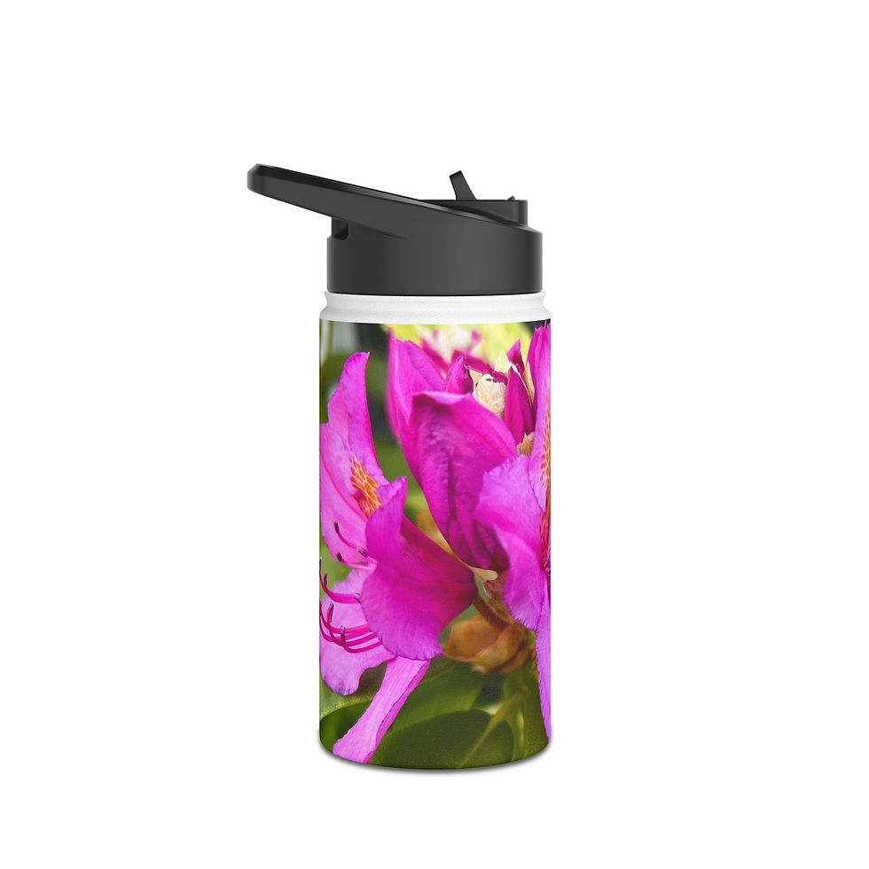 Thumbnail: Rhododendron Botanical Stainless Water Bottle — WyldeHavenCo Insulated