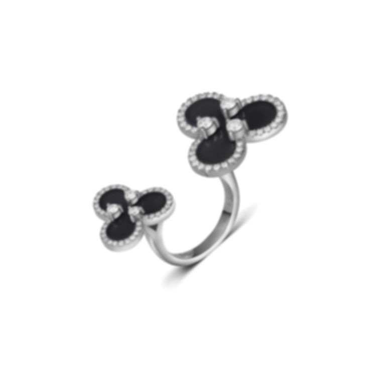 Notre-Dame Collection Black Agate Edition Double Ring