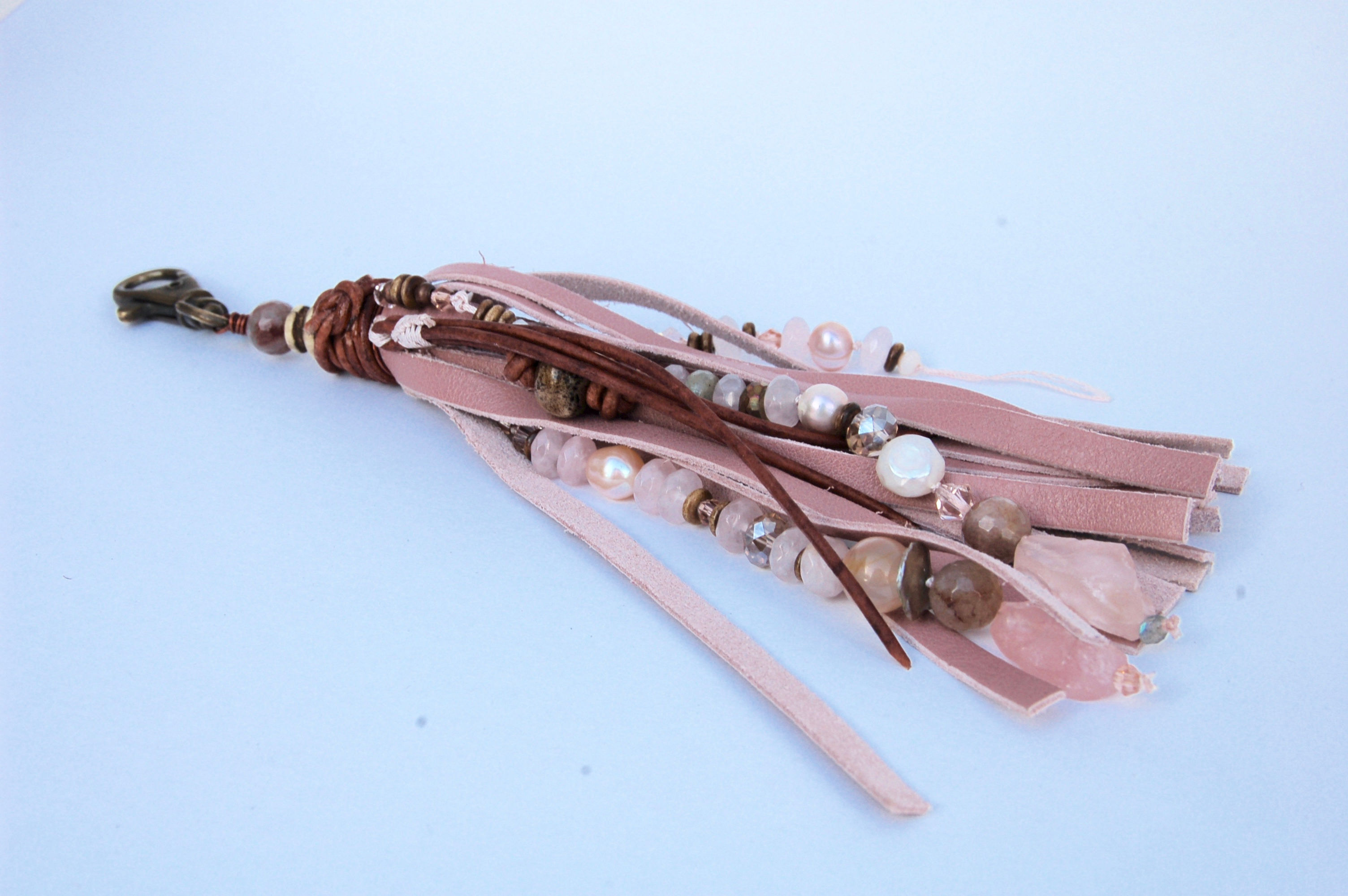 Love Knot Charm: Rose Quartz