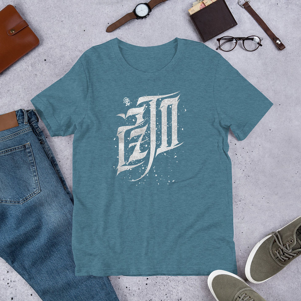 2ZTD Grunge Calligraphy T-Shirt