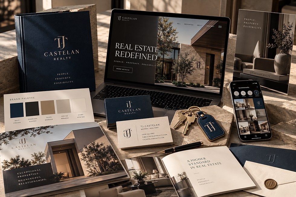 Luxury TJ Castelan Realty Brand Flatlay