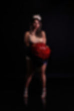 woman holding bouquet of roses