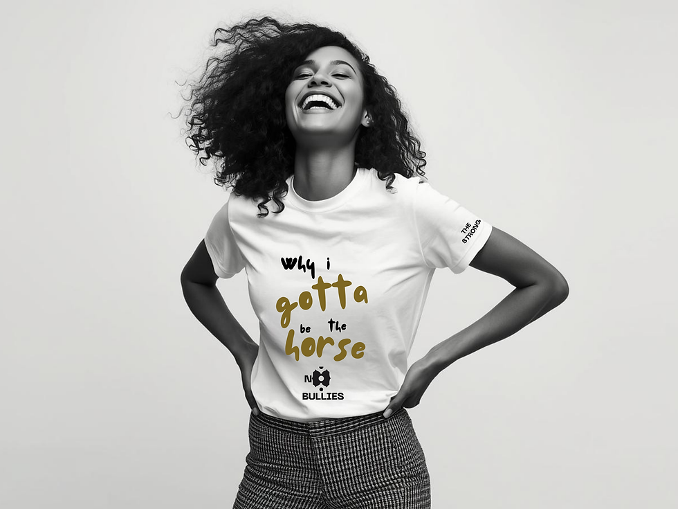 The Strong edition, No Bullies Horse - Fun Horse Tee, Unisex Cotton T-Shirt