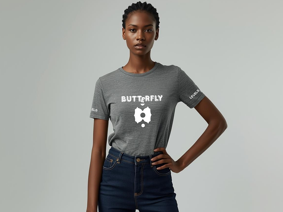 Levels - Unisex Butterfly Heavy Cotton Tee, Casual Top, Graphic T-Shirt