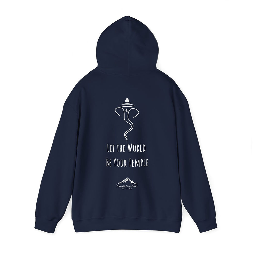 White Font Unisex Heavy Blend™ Hooded - Temple