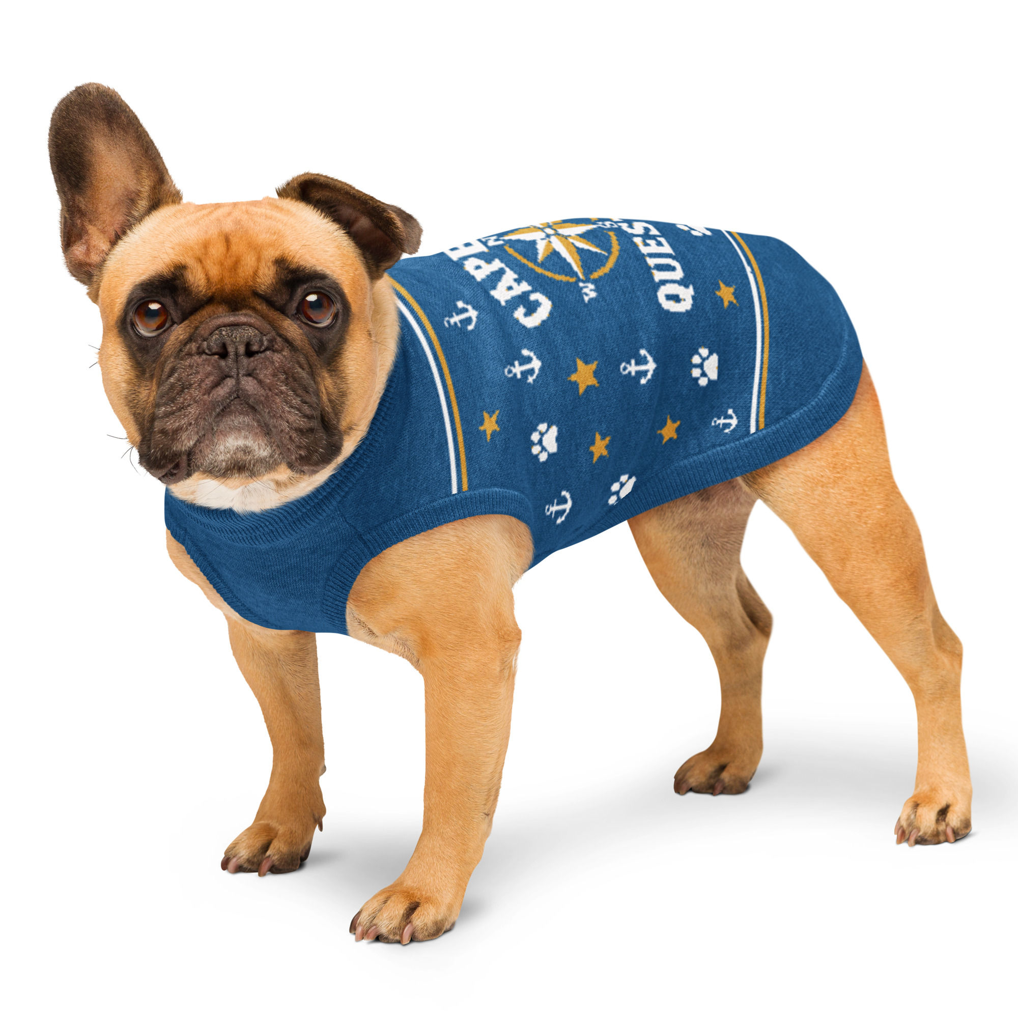 Cape Cod Questers™ Nautical Knitted Pet Sweater – Blue
